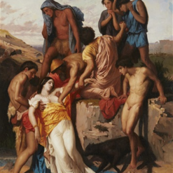 Zenobia on the Banks of the Araxes – Bouguereau Classic Mythological Artwork | Oil Painting Reproduction
