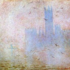 Claude Monet Seagulls Over the Houses of Parliament 1904 - Premium Quality Reproduction for Wall Art