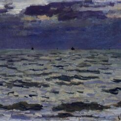Claude Monet Seascape (1866) - Handcrafted Ocean Painting, High-Quality Dafen Village Art