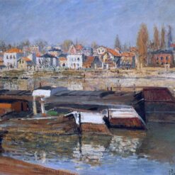 Oil Painting of Seine at Asnières by Claude Monet – Stunning Impressionist Wall Art for Living Room