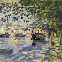 Claude Monet's Seine at Rouen (1872) – Custom Oil Painting Reproduction, Perfect for Home and Office Decor