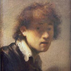 Hand-painted Rembrandt 'Self-portrait at an Early Age' 1629 – Remarkable Youthful Depiction of the Artist