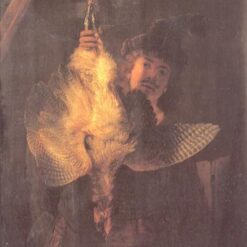 Hand-painted Rembrandt 'Self-Portrait with Bittern' 1639 – The Emotional Depth of Self-Exploration