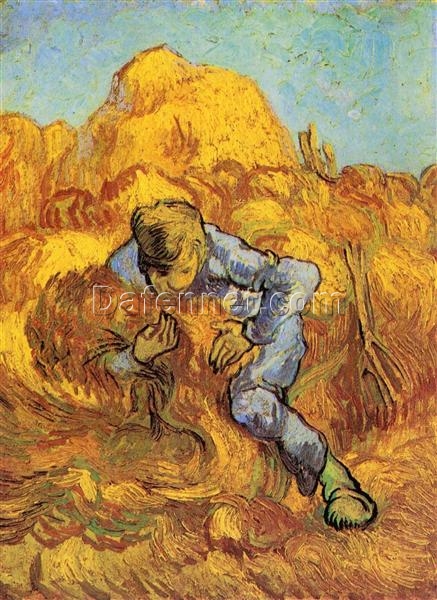 Vincent van Gogh’s Sheaf-Binder, The after Millet (1889) – Custom Oil Painting Reproduction, Made by Skilled Dafen Village Artists