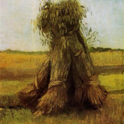 Vincent van Gogh Sheaves of Wheat in a Field (1885) – High-Quality Custom Oil Painting Reproduction, Dafen Village