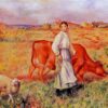 Renoir "Shepherdess" 1886 - 1887 – Fine Art Oil Painting Reproduction for Rustic Home Decor