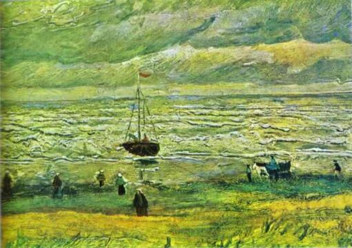 Vincent van Gogh Shores of Scheveningen (1882) – Beautiful Custom Oil Painting Reproduction, Dafen Village Studio