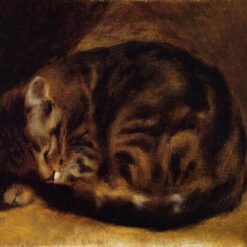 Pierre-Auguste Renoir "Sleeping Cat" 1862 – Hand-Painted Oil Painting Reproduction from Dafen Village