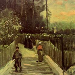Sloping Path in Montmartre (1886) by Vincent van Gogh – Stunning Custom Oil Painting, Expertly Crafted by Dafen Village