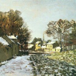 High-Quality Reproduction of Snow at Argenteuil (1874) by Claude Monet – Dafen Village Oil Painting Studio