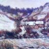 Impressionist Snow Scene - Snow Effect at Falaise by Claude Monet, 1886 | High-Quality Oil Painting Reproduction from Dafen Village