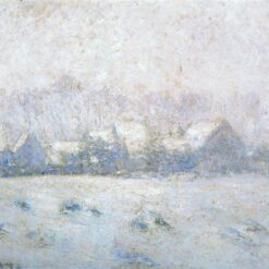 Claude Monet Snow Effect, Giverny (1892-1893) - Beautiful Impressionist Landscape Oil Painting on Canvas