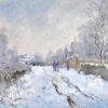 Claude Monet Snow Scene at Argenteuil 1875 | Fine Art Winter Oil Painting Reproduction