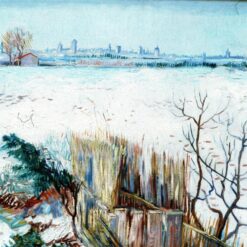 Vincent van Gogh Snowy Landscape with Arles in the Background (1888) – Premium Handcrafted Oil Painting Reproduction, Dafen Village
