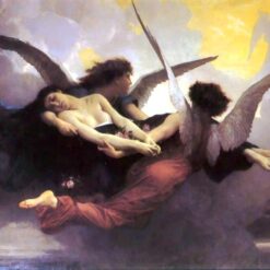 Custom Oil Painting of Bouguereau's "Soul Carried to Heaven" | Elegant 1878 Artwork from Dafen Village