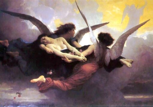 Custom Oil Painting of Bouguereau’s “Soul Carried to Heaven” | Elegant 1878 Artwork from Dafen Village