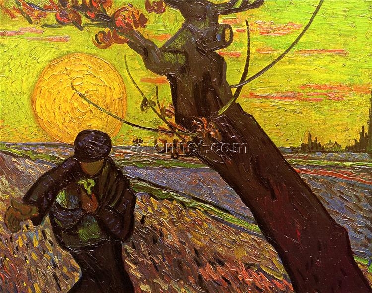 Vincent van Gogh The Sower (1888) – Custom Oil Painting Reproduction, Expertly Crafted by Dafen Village