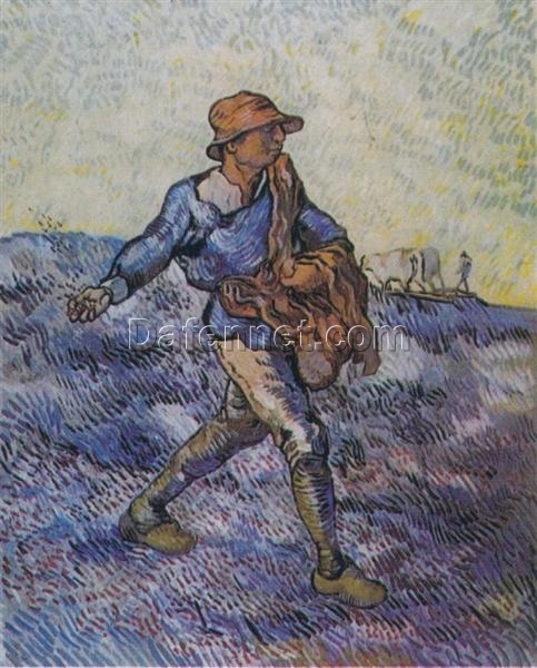 The Sower (after Millet) (1889) by Van Gogh – Hand-Painted Oil Painting Reproduction from Dafen Village