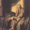 Hand-painted Rembrandt 'St. Paul in Prison' 1627 – Classic 17th Century Biblical Art Depicting the Apostle