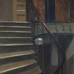 Edward Hopper "Stairway at 48 Rue de Lille, Paris" 1906 - Authentic Oil Painting Reproduction | Elegant Canvas Art from Dafen Village