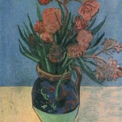 Still Life – Vase with Oleanders (1888) by Vincent van Gogh – Custom Oil Painting Reproduction, Handcrafted by Dafen Village Artists