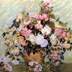 Vincent van Gogh Still Life – Vase with Roses (1890) – High-Quality Hand-Painted Oil Painting Reproduction, Dafen Village