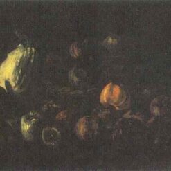 Handcrafted Still Life with a Basket of Apples and Two Pumpkins by Vincent van Gogh (1885) – Oil Painting Reproduction, Dafen Village