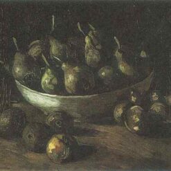 Still Life with an Earthen Bowl and Pears (1885) by Vincent van Gogh – Handcrafted Oil Painting Reproduction, Dafen Village Studio