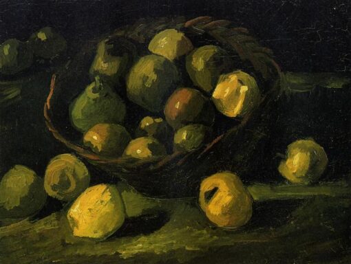 Vincent van Gogh Still Life with Basket of Apples (1885) – High-Quality Hand-Painted Oil Painting Reproduction, Dafen Village