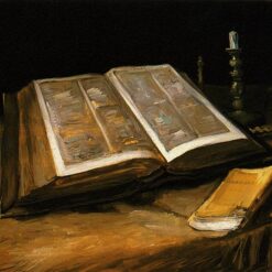 Still Life with Bible (c.1885) by Vincent van Gogh – Custom Oil Painting Reproduction, Expertly Crafted by Dafen Village