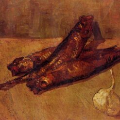 Still Life with Bloaters and Garlic (1887) by Vincent van Gogh – Hand-Painted Oil Painting, Made by Dafen Village