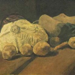 Still Life with Cabbage and Clogs (1881) by Vincent van Gogh – Elegant Custom Oil Painting Reproduction, Dafen Village