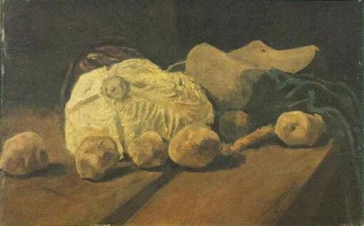 Still Life with Cabbage and Clogs (1881) by Vincent van Gogh – Elegant Custom Oil Painting Reproduction, Dafen Village
