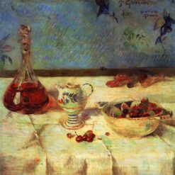 Still Life with Cherries" by Paul Gauguin 1886 - Hand-Painted Oil Painting Reproduction | Fine Art Canvas from Dafen Village