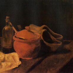 Still Life with Earthenware, Bottle, and Clogs (1885) by Vincent van Gogh – Custom Oil Painting Reproduction, Handcrafted by Dafen Village