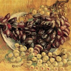 Hand-Painted Still Life with Grapes (1887) by Vincent van Gogh – Custom Oil Painting Reproduction, Dafen Village Studio