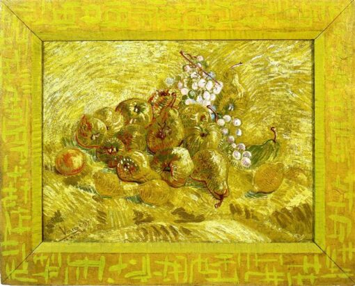 Van Gogh Still Life Oil Painting – Grapes, Pears, and Lemons, Hand-Painted Reproduction from 1887