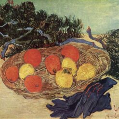 Still Life with Oranges and Lemons with Blue Gloves (1889) by Vincent van Gogh – Custom Oil Painting Reproduction, Dafen Village Masterpiece
