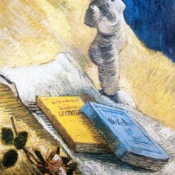 Vincent van Gogh Still Life with Plaster Statuette, a Rose and Two Novels (1887) – Premium Oil Painting Reproduction, Dafen Village
