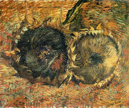 Still Life with Two Sunflowers by Vincent van Gogh (1887) – Custom Oil Painting Reproduction, Expertly Crafted in Dafen Village