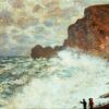 Impressionist Stormy Seascape Oil Painting in the Style of Claude Monet (1883) | Made to Order from Dafen Village