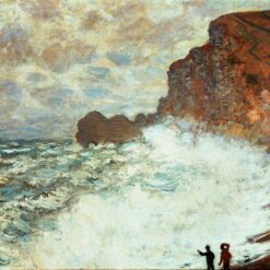Impressionist Stormy Seascape Oil Painting in the Style of Claude Monet (1883) | Made to Order from Dafen Village