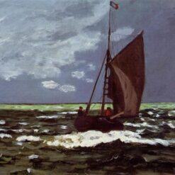 Impressionist Stormy Seascape by Claude Monet (1867) – Premium Oil Painting Reproduction from Dafen Village Art Studio