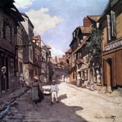 Street of the Bavolle, Honfleur - Claude Monet’s 1864 Painting Recreated by Skilled Dafen Village Artists