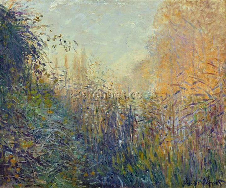 Claude Monet Study Rushes at Argenteuil (1876) Oil Painting – Custom Hand-Painted Art from Dafen Village Artists