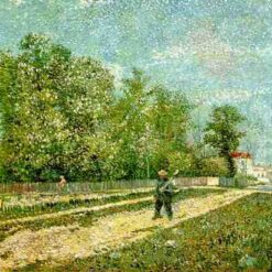 Suburbs of Paris by Vincent van Gogh – 1887 Hand-Painted Oil Painting Reproduction for Art Collectors