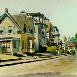 Edward Hopper "Sun on Prospect Street" 1934 - Authentic Oil Painting Reproduction | Elegant Canvas Art from Dafen Village