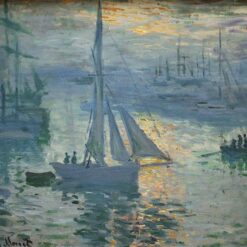 Impressionist Sunrise by the Sea - Claude Monet 1873 Oil Painting Reproduction, Dafen Village Art Studio