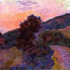 Hand-Painted Sunset at Giverny (1886) by Claude Monet - Original Oil Painting Reproduction from Dafen Village Artists
