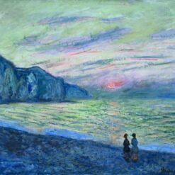 Dafen Village Studio Reproduction of Sunset at Pourville by Monet - Elegant Impressionist Landscape Painting